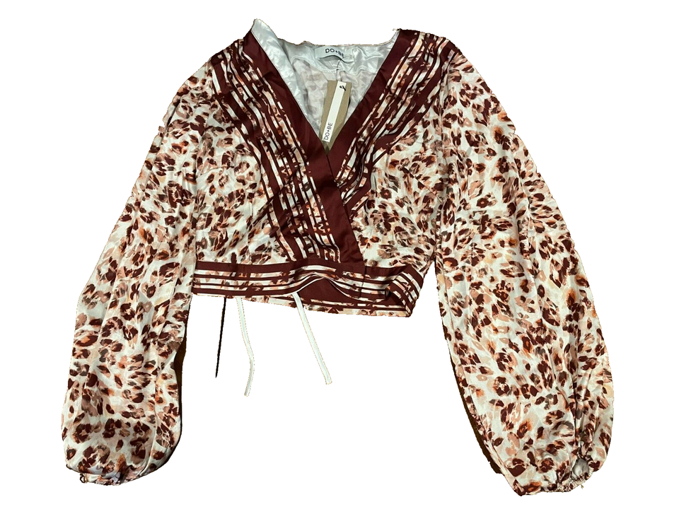 Do+Be Womens Shirt: Silky, Cropped, Long Sleeve: New With Tags: Size Small - $22.76