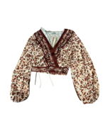 Do+Be Womens Shirt: Silky, Cropped, Long Sleeve: New With Tags: Size Small - $418.84 MXN