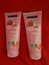2 Freeman Exfoliating Body Sugar Scrub Strawberry All Skin Types Instant Energy - £18.68 GBP