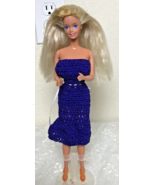1966 Mattel Twist &amp; Turn Barbie Bendable Knees Platinum Blond Handmade D... - £12.57 GBP