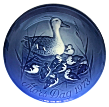 B G Duck &amp; Ducklings Bing &amp; Grondahl Mothers Day Plate 8000/9373 Denmark 1973 - £9.41 GBP