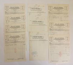 LOT 1929-30 antique 10pc SCHLAPPIG AUTO RECEIPTS reinholds pa WILLIS MAR... - £37.50 GBP