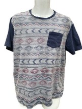 Retrofit Shirt Mens  L Multicolor Round Neck short Sleeve Aztec Print We... - £11.60 GBP