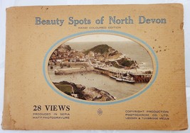Antique Hand Coloured 28 Photochrom Photo Book North London Ilfracombe Devon ++ - £33.63 GBP