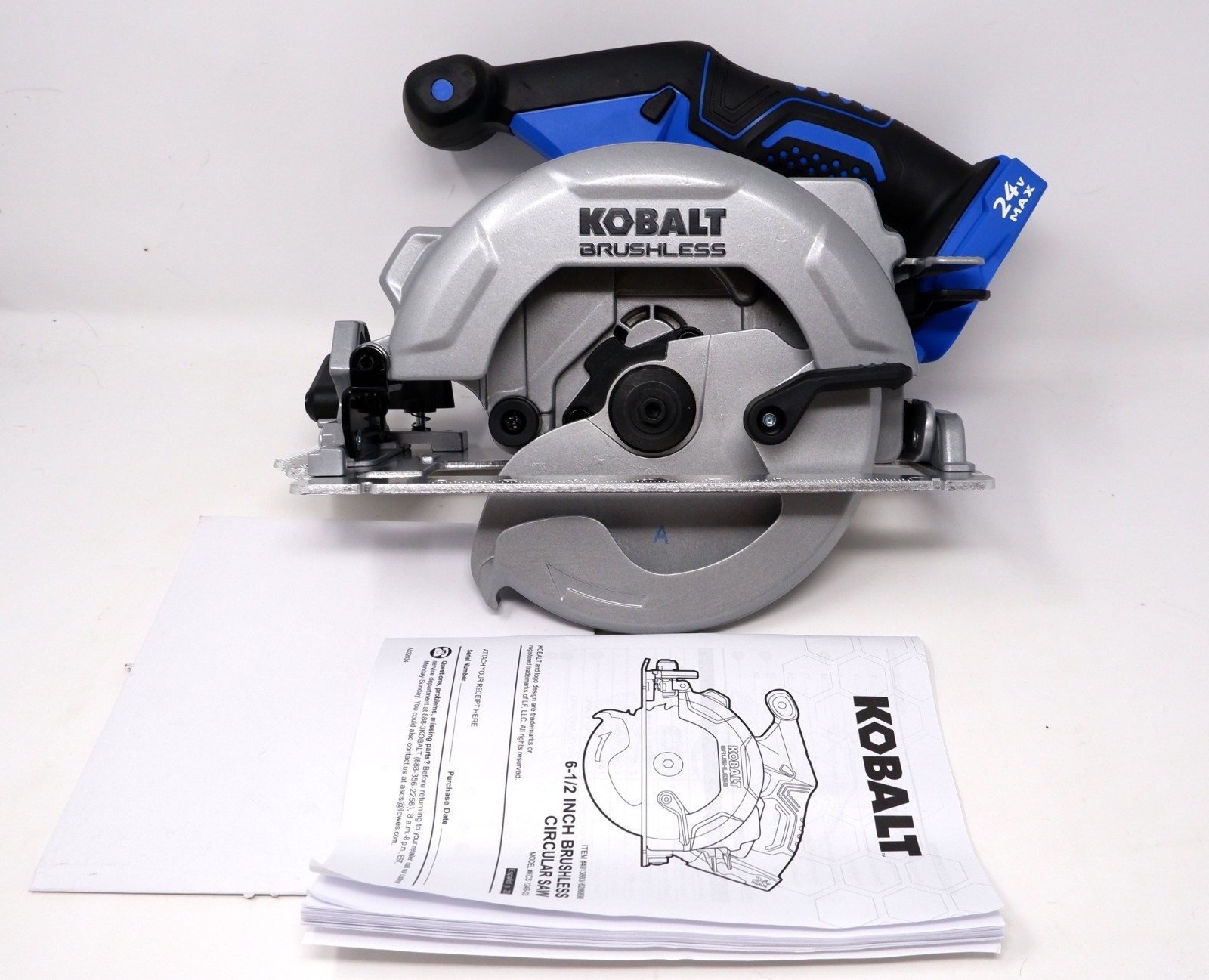 KOBALT GENUINE KCS 124B-03 24V BRUSHLESS 6.5&quot; CIRCULAR SAW WITH 24T BLAD... - $73.48