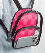 Unisex | Pink Checkered Clear Backpack Mini | Free ShIp - $32.99