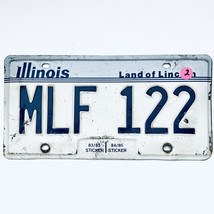  United States Illinois Land of Lincoln Passenger License Plate MLF 122 - £13.35 GBP