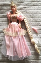 1991 Beautiful Barbie Rapunzel With Crown & Shoes Mattel Doll Vintage Nice Cond - £12.58 GBP
