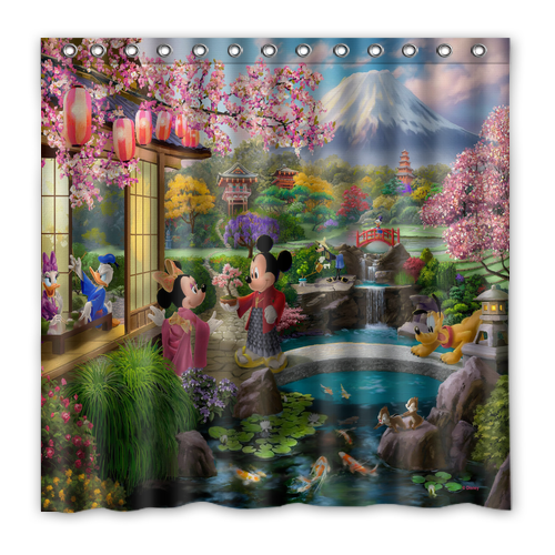 Minnie Mickey Cartoon Disney Custom Waterproof Polyester Shower Curtain 4 Size Item image 10