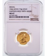 1966 Japon Or Médaille Empereur Meiji 100th Anniversaire Classé Par NGC ... - $8,612.11