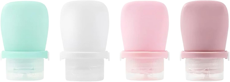 4 Pack 1Oz Silicone Travel Bottles Leak Proof Squeeze Bottles for Toiletries Sha Item image 8