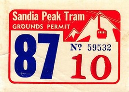 NEW MEXICO~SANDIA PEAK TRAM GROUNDS PERMIT  - £2.86 GBP