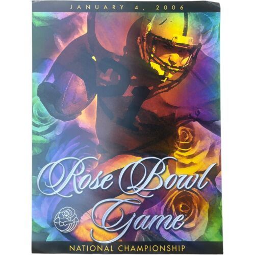 2006 USC Trojans Texas Longhorns Rose Bowl Poster National Championship Game - $233.75