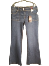 No Boundaries Double Button Low Rise Fashion Flare Jeans Juniors Size 17. - $17.82