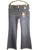 No Boundaries Double Button Low Rise Fashion Flare Jeans Juniors Size 17. - £14.16 GBP