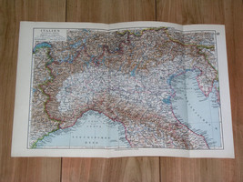 1928 Vintage Map Of Northern Italy Piedmont Lombardy Tuscany / Italian Istria - £20.93 GBP