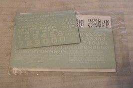 HO Scale Walthers, Western Pacific Locomotive Decal Set #98-71 White - $15.00