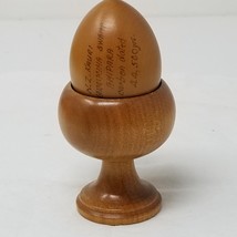 New Zealand Kauri Egg Carved Display Cup Waimimiha 44500 Years Carbon Da... - $28.45