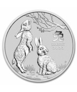 2023 1/2 oz Australia Silver Colorized Lunar Rabbit BU Series III (In Ca... - £25.52 GBP