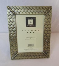 Regent Gallery Brass Finish 5X7 Frame Woven Pattern New AB63 - £7.99 GBP