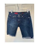 AG Adriano Goldschmied Longline Denim Shorts Size 24R NWOT Dark Wash Ski... - $730.42 MXN