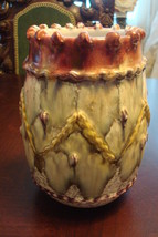 Majolica vase multicolor fine decorations, no marks - £98.92 GBP