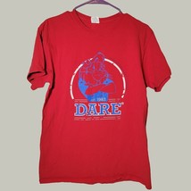 Dare Mens Shirt Medium 1983 Kids Off Drugs Style Red 90s Short Sleeve Vintage - £10.24 GBP