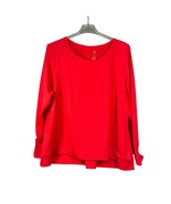 Livi Active Red Long Sleeve Top Size 22/24 Plus Comfortable Crewneck - $19.79