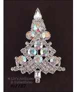 Signed Eisenberg Ice Large Candle Tree Pin Clear and AB Rhinestones (#J1... - $3,331.91 MXN