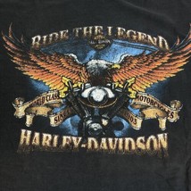 Harley Davidson Mens 2XL T-Shirt Black Ride the Legend 2-Sided Graphics ... - $14.84