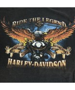 Harley Davidson Mens 2XL T-Shirt Black Ride the Legend 2-Sided Graphics ... - £11.23 GBP