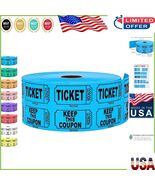 1000 Back Writable Blue Raffle Tickets - Perfect for Fundraising &amp; Events - $315.55 MXN
