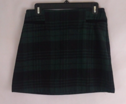 Copper Key Women&#39;s Green Plaid Thick Back Zip Skirt Size Medium - £9.91 GBP