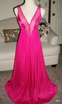 Vintage OLGA UNIQUE Rapture Rose Scalloped Organza Neckline &amp; Wide Skirt - $125.00