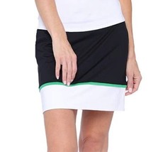 NWT BELYN KEY Black White Grass Green Contrast Banded Knit GOLF SKORT M XL XXL image 2