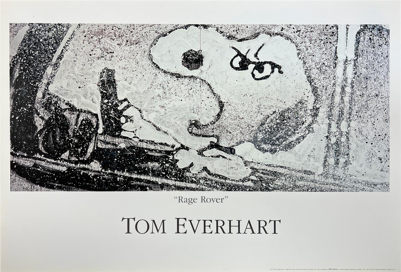 Tom Everhart Rage Rover Offset Lithograph Peanut Charlie Brown Snoopy ...