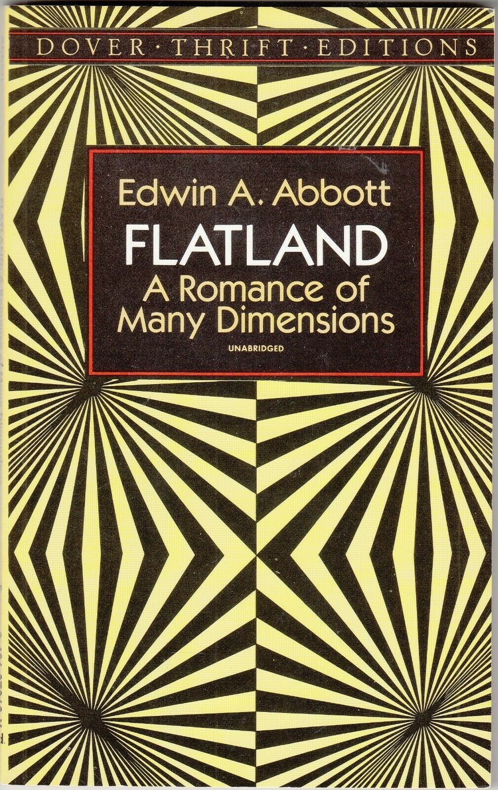 FLATLAND: A ROMANCE OF MANY DIMENSIONS (1992) Edwin A. Abbott - Dover Th... - $7.19