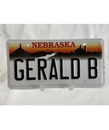 GERALD B Vintage Vanity License Plate Nebraska Personalized Auto Man-Cav... - $1,525.82 MXN