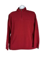 Croft &amp; Barrow Men&#39;s Quarter Zip Fleece Sweatshirt Size M Red - £14.44 GBP