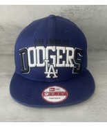 Los Angeles DODGERS New Era 9Fifty Blue Cap Snap Back Embroidered Black/... - $39.99