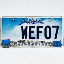 2021  South Dakota Great Faces Truck License Plate WEF07 - $243.00 MXN