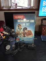 Gilbert Microscope And Lab Set In Metal Box 13053 Vintage Light Works - $312.00 MXN