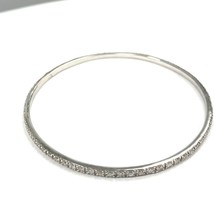 2.50 Carat Diamond Eternity Bangle Bracelet 14k White Gold - £3,157.13 GBP