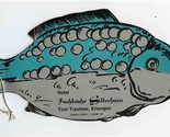 Fischkuche Silberhorn Hotel Menu Erlangen Germany Fish Shaped  - £37.84 GBP