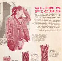 1966 Tony Lama Slim Pickens Boots Advertisement Leather Cowboy Footwear ... - $29.99