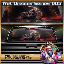 Wet Dreams Biker Series 005 - Truck Back Window Graphics - Customizable - £46.31 GBP+