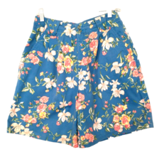 Westbound Wide Leg Shorts Women&#39;s Size 12 Cotton Twill Multicolor Floral - £10.39 GBP