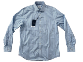 Emanuel Berg By-Byron Striped Button Shirt Modern Fit Blue / White ( 17 ) - $128.67