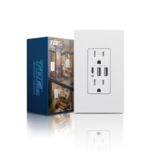 USB C Wall Outlet, 15A Tamper Resistant Receptacle with 3 USB Port, 6.0A... - £22.12 GBP