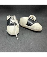 Gold Bug Vintage Infant Saddle Baby Crib Shoe White Leather Black Accent... - $111.48 MXN